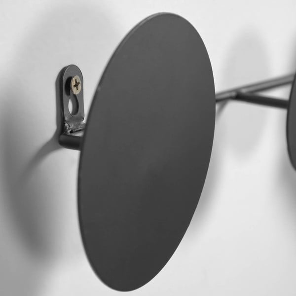 Vianela fekete fém fali fogas, 41 x 10 cm - Kave Home-image-1