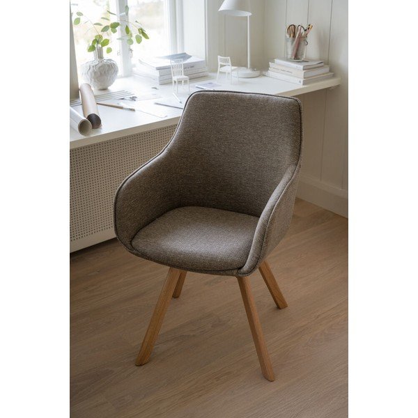 Bézs kárpitozott étkezőfotel szett 2 db-os Alison – Rowico-image-2