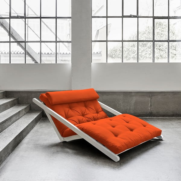 Figo White/Orange fekvőfotel, 120 cm - Karup