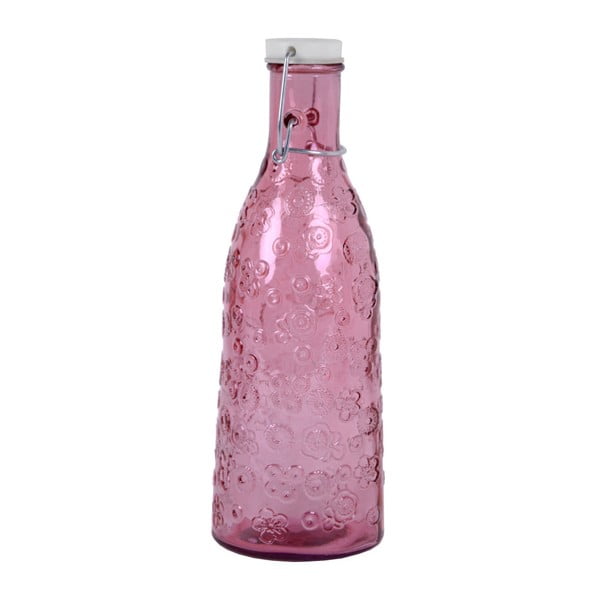Flora rózsaszín üvegpalack, 950 ml - Ego Dekor
