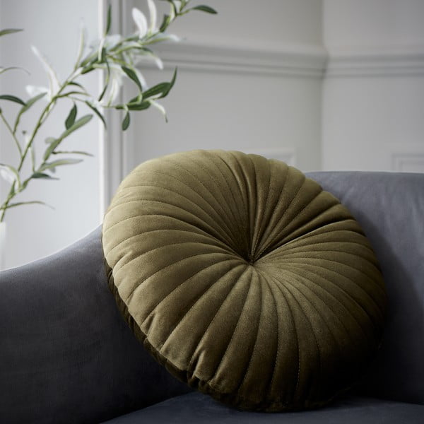 Bársony díszpárna ø 40 cm Round Soft Touch – Catherine Lansfield-image-1