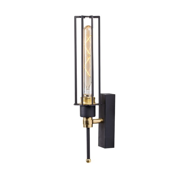 Fekete-aranyszínű fali lámpa ø 8 cm Fellini – Opviq lights