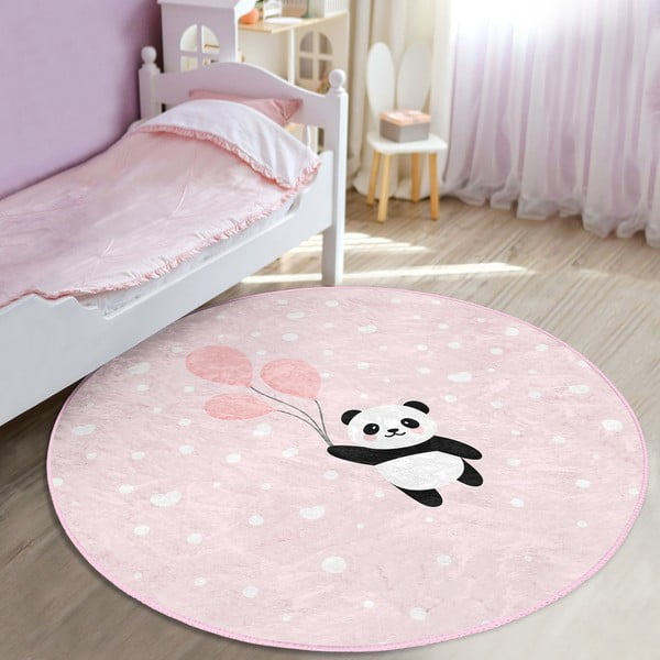 Rózsaszín gyerek szőnyeg ø 100 cm Comfort – Mila Home-image-4