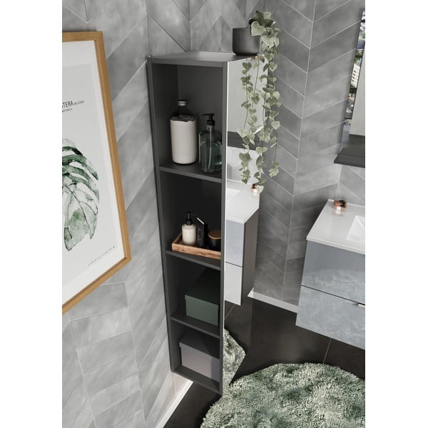Antracitszürke fürdőszoba szekrény 31x144 cm Vasio – Germania-image-4