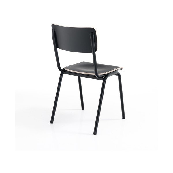 Fekete étkezőszék szett 2 db-os Old School - Tomasucci-image-3