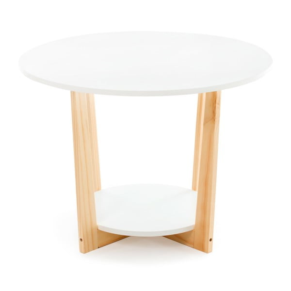 Clear fehér tárolóasztal, ⌀ 52 cm - 360 Living