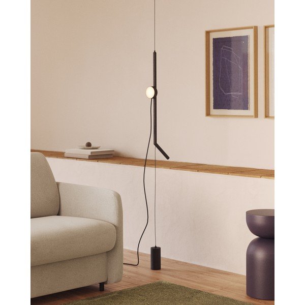 Fekete LED dimmelhető állólámpa (magasság 339 cm) Orey – Kave Home-image-1