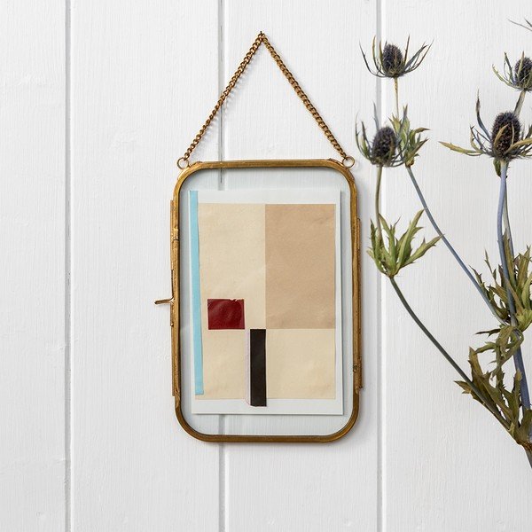 Aranyszínű fém fali képkeret 14x20 cm – Rex London-image-1