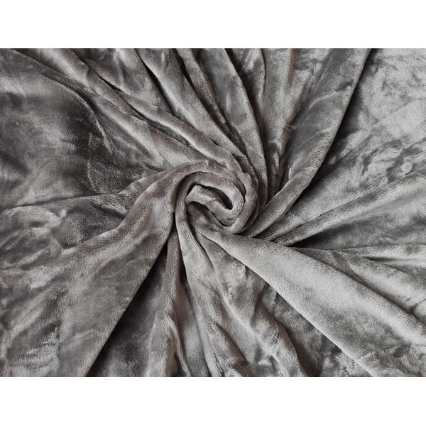 Szürke kétszemélyes mikroplüss lepedő, 180 x 200 cm - My House-image-1