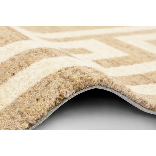 Világosbarna gyapjú szőnyeg 133x180 cm Cesar – Agnella-image-2