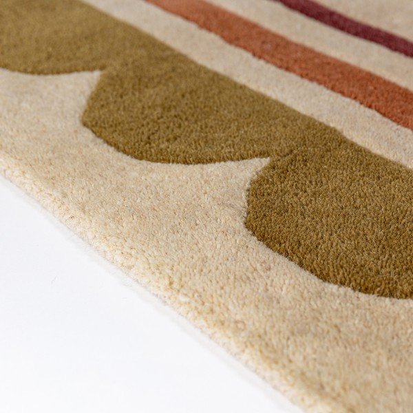 Natúr színű kézi szövésű gyapjú szőnyeg 120x170 cm Lois – Flair Rugs-image-3
