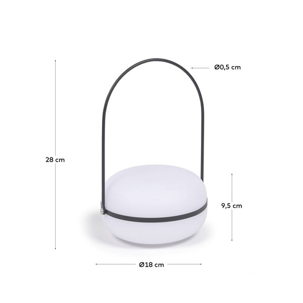 Tea kültéri lámpa fekete foganytúval - Kave Home-image-3