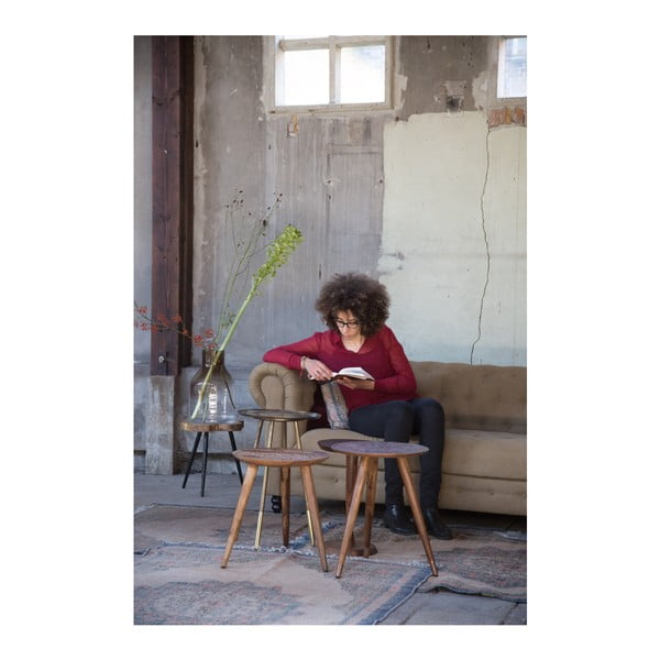 Eliot sárgaréz tárolóasztal, ⌀ 37 cm - Dutchbone-image-2