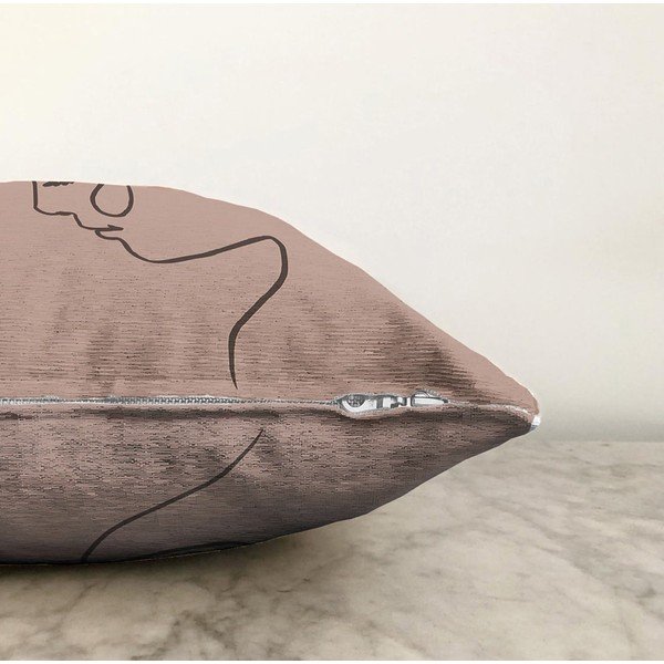 Portrait bézs pamut keverék párnahuzat, 55 x 55 cm - Minimalist Cushion Covers-image-1