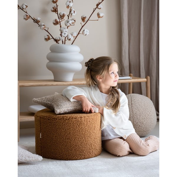 Barna buklé gyerek puff – Wigiwama-image-1
