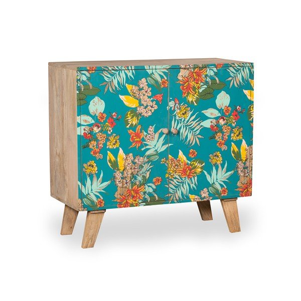 Türkiz-natúr színű szekrény 90x85x40 cm Reipur – Interia Home & Living-image-2