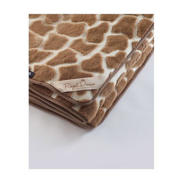 Camel Shapes barna tevegyapjú takaró, 160 x 200 cm - Royal Dream