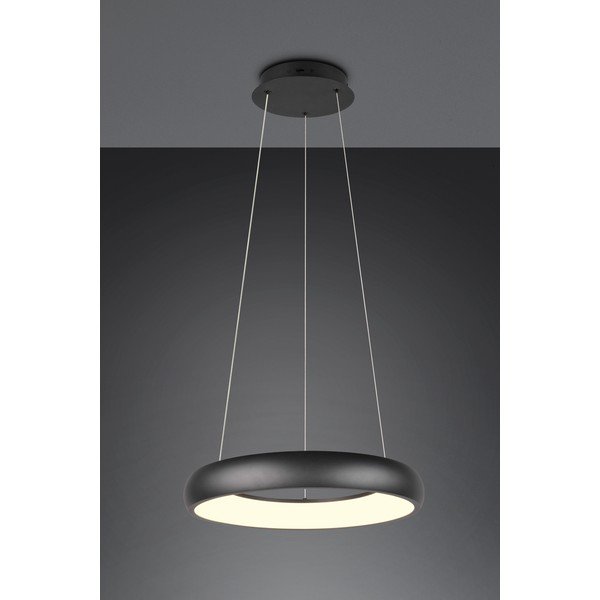 Matt fekete LED dimmelhető függőlámpa fém búrával ø 46 cm Cardona – Trio-image-1