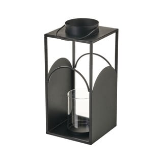Fekete fém aranyszínű lámpás, magasság 35 cm - Casa Selección