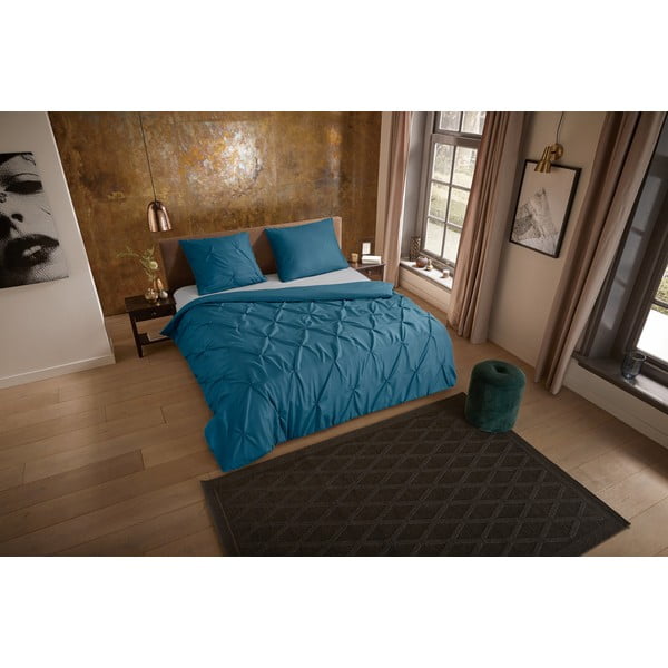 Petróleumkék kétszemélyes hosszabbított mikroszálas ágyneműhuzat 200x220 cm Pure Elegance – Good Morning-image-3