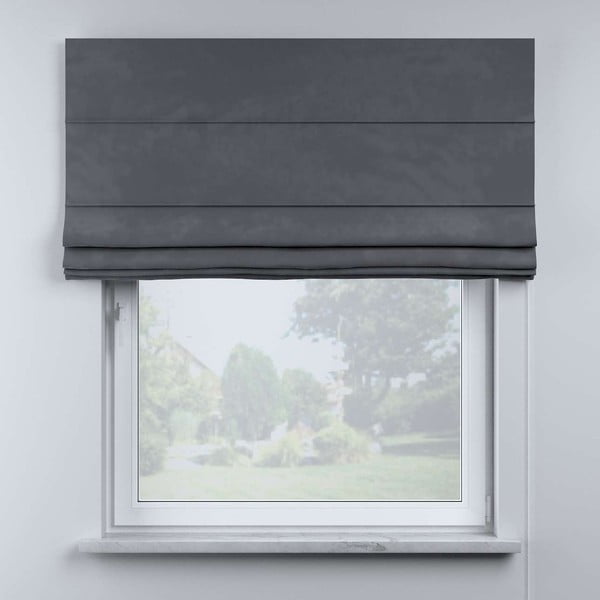 Szürke római roló 170x100 cm Posh Velvet - Yellow Tipi-image-1