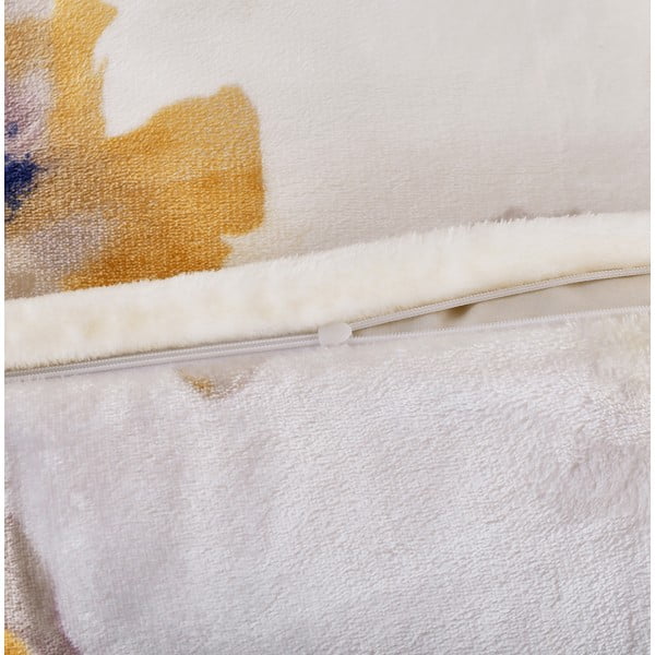 Fehér egyszemélyes mikroplüss ágyneműhuzat 140x200 cm Blossom – My House-image-3