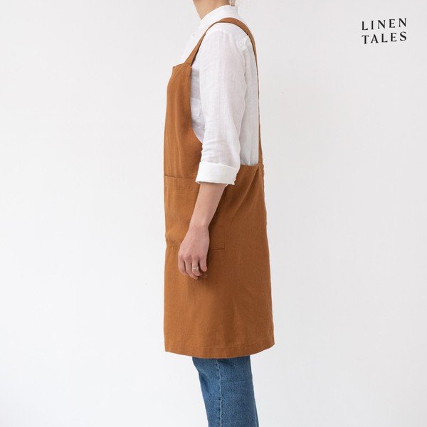 Len kötény Crossback – Linen Tales-image-1