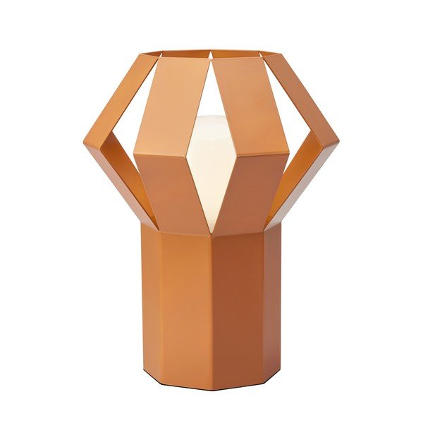 Narancssárga fém asztali lámpa fém búrával (magasság 27 cm) Octa – Markslöjd