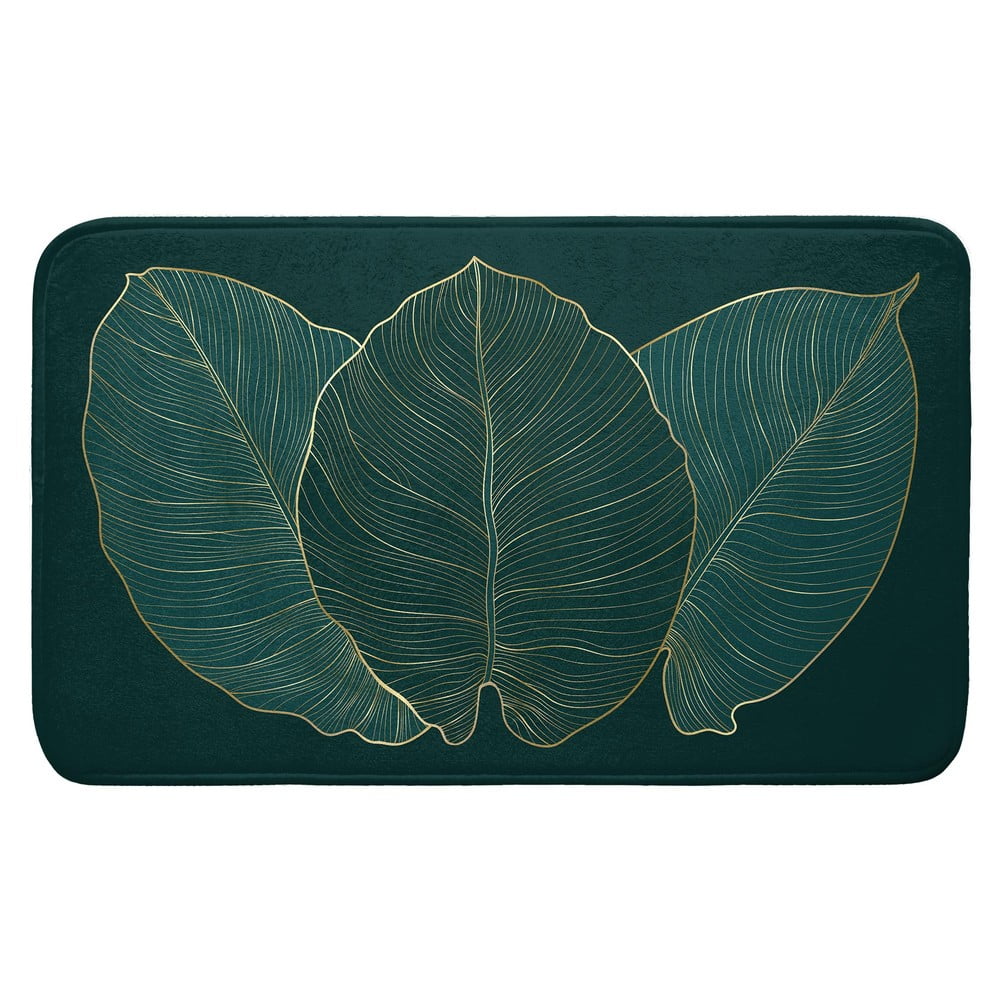 Sötétzöld fürdőszobai kilépő 45x75 cm Jade  douceur d'intérieur