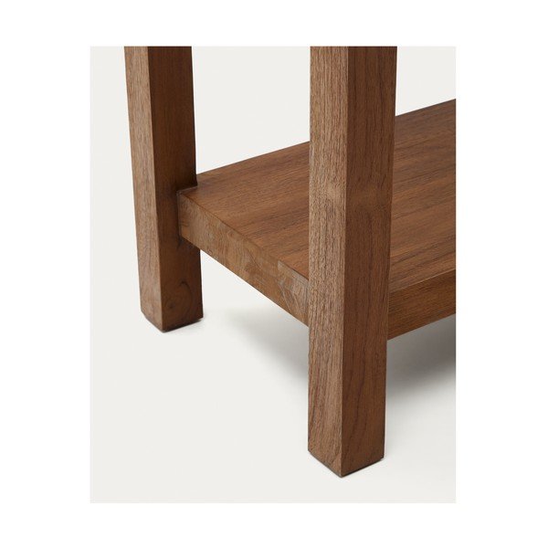 Natúr színű teakfa konzolasztal 35x140 cm Sashi – Kave Home-image-4