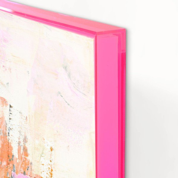 Nyomtatott keretezett vászon kép kézzel festett részletekkel 102x102 cm New Age Pink – Malerifabrikken-image-2