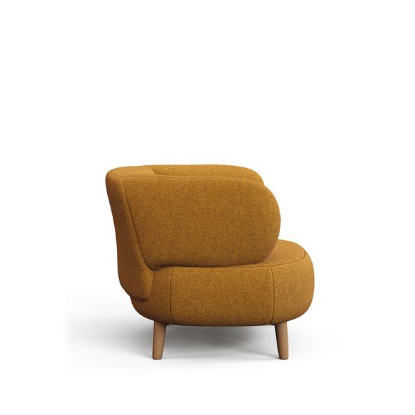 Mustársárga buklé fotel Luisa – Kave Home-image-3
