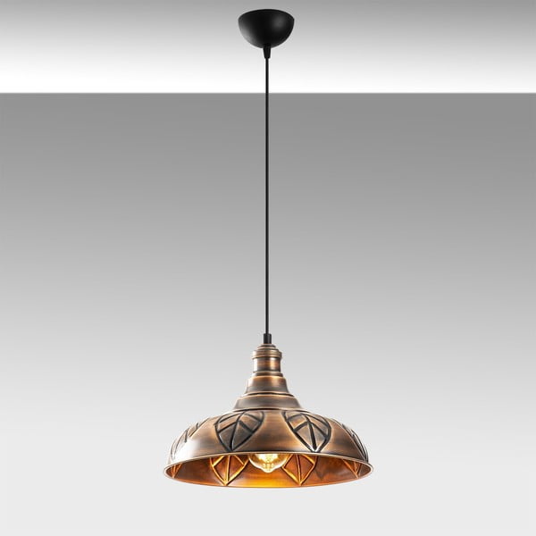 Bronzszínű függőlámpa fém búrával ø 31 cm Chandelier – Opviq lights-image-1