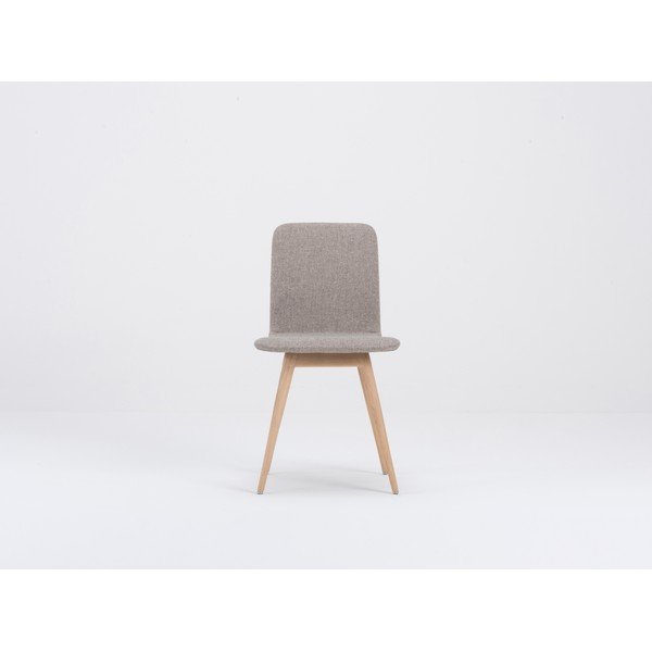 Ena bézs étkezőszék tölgyfa lábakkal - Gazzda-image-4