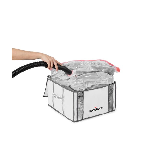 Vákuumos-megerősített textil ruhatároló doboz szett 2 db-os 42x25x25 cm Life – Compactor-image-3