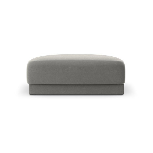 Szürke bársony puff Miley  – Micadoni Home-image-3