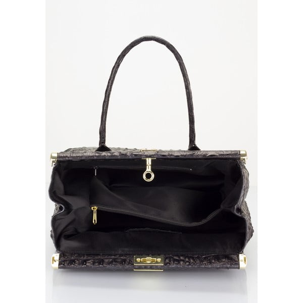 Lantha fekete bőr kézitáska - Lisa Minardi-image-3