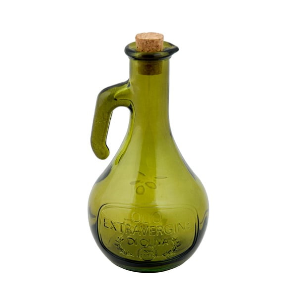 Olive zöld, újrahasznosított üveg olajtartó, 500 ml - Ego Dekor