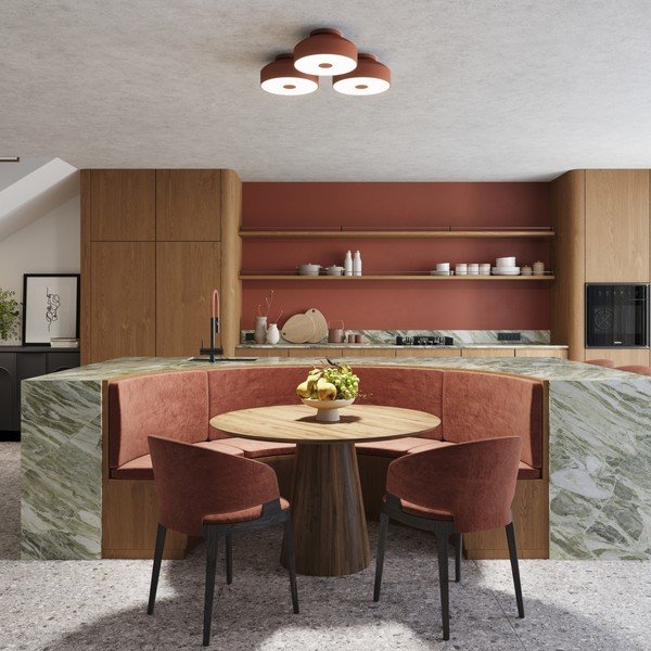 Narancssárga mennyezeti lámpa ø 30 cm Blacko – Sollux-image-2