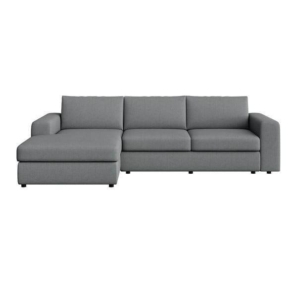 Szürke sarokkanapé (bal oldali-heverő résszel) Baga – Rodier