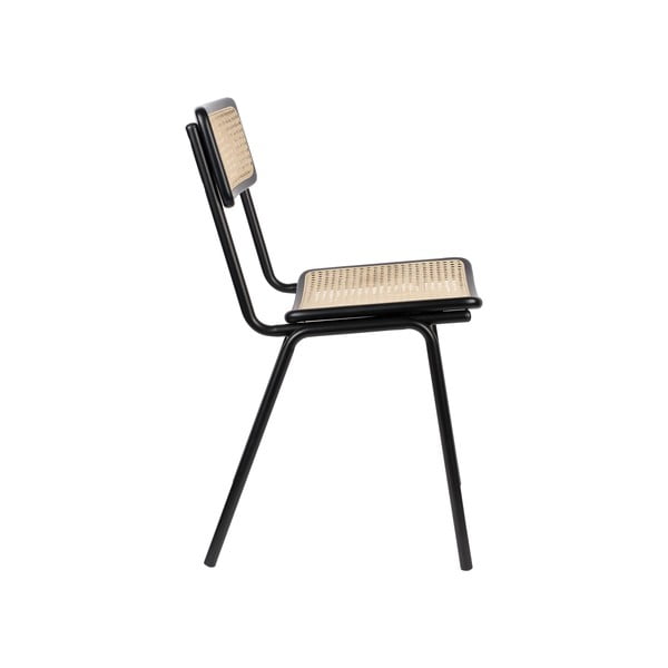 Fekete rattan étkezőszék szett 2 db-os Jort - Zuiver-image-4