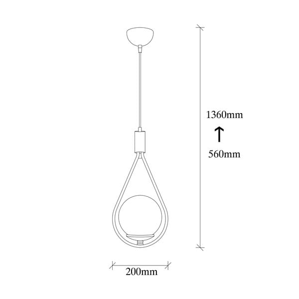 Fekete-fehér függőlámpa üveg búrával Mudoni – Opviq lights-image-4