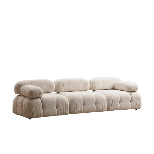 Krémszínű buklé kanapé 288 cm Bubble – Artie
