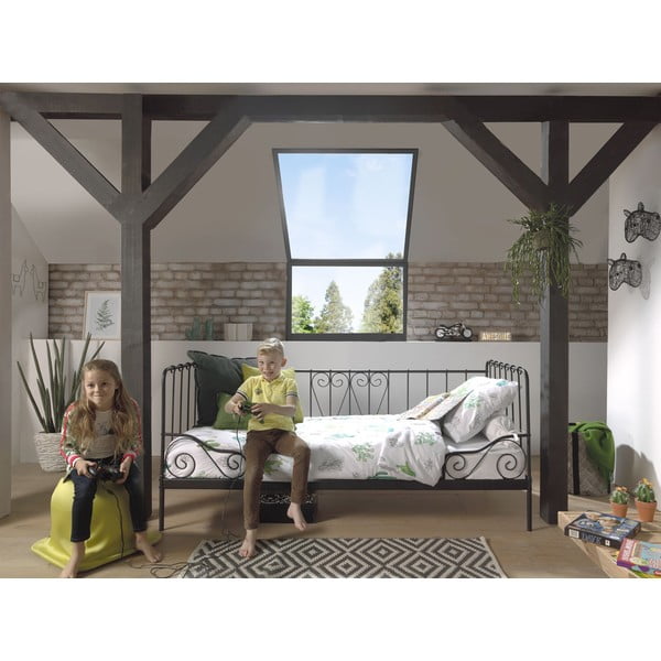 Fekete gyerekágy 90x200 cm Alice - Vipack-image-1