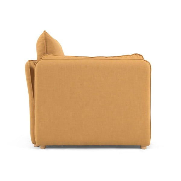 Mustársárga kinyitható kanapé 210 cm Tanit – Kave Home-image-3