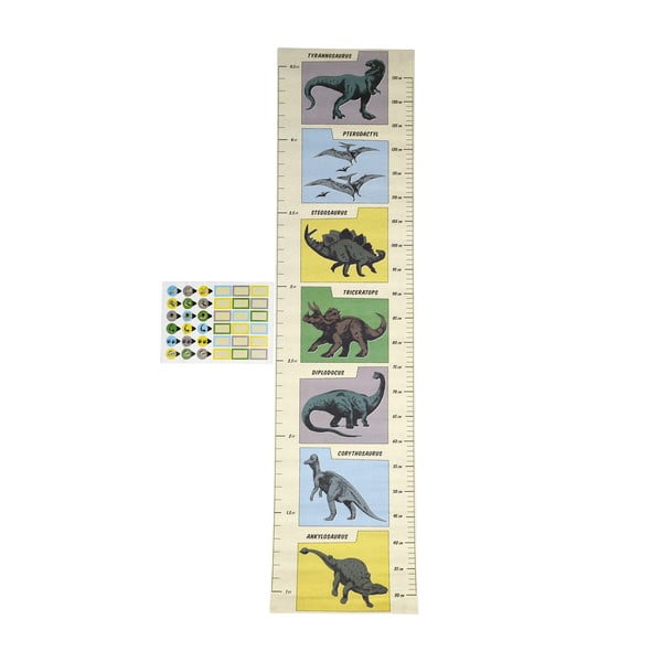 Magasságmérős gyerek matrica ajtóra-falra 28x115 cm Prehistoric Land – Rex London-image-2