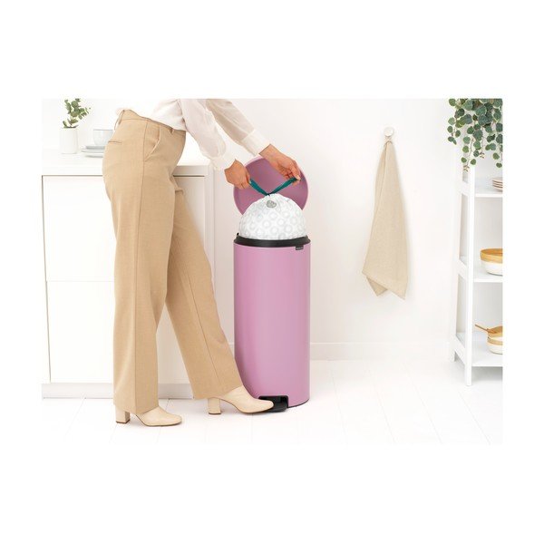 Rózsaszín acél pedálos szemetes 30 l NewIcon – Brabantia-image-3