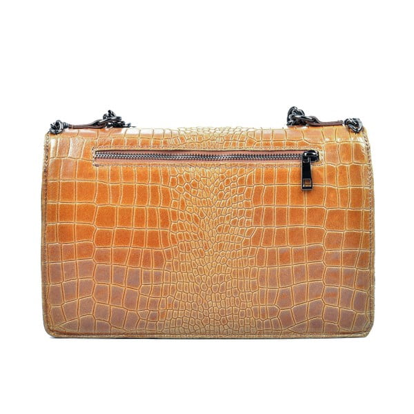 Chain konyakbarna bőr válltáska - Carla Ferreri-image-1