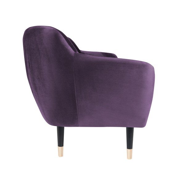 Benito lila kanapé fekete lábakkal, 158 cm - Mazzini Sofas-image-3