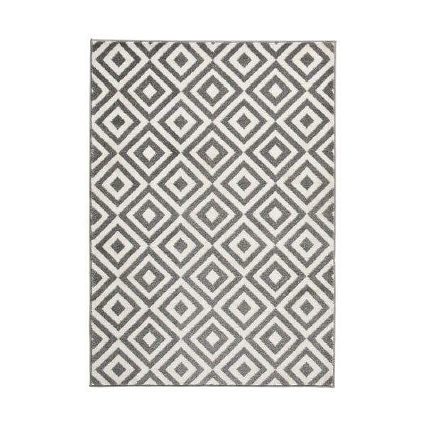 Matrix Grey White szürkésfehér szőnyeg, 160 x 220 cm - Think Rugs